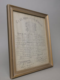1865 Civil War Discharge Paper for Luther D. Root of the 1st Michigan Sharpshooters, Company D