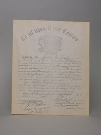 1865 Civil War Discharge Paper for Luther D. Root of the 1st Michigan Sharpshooters, Company D
